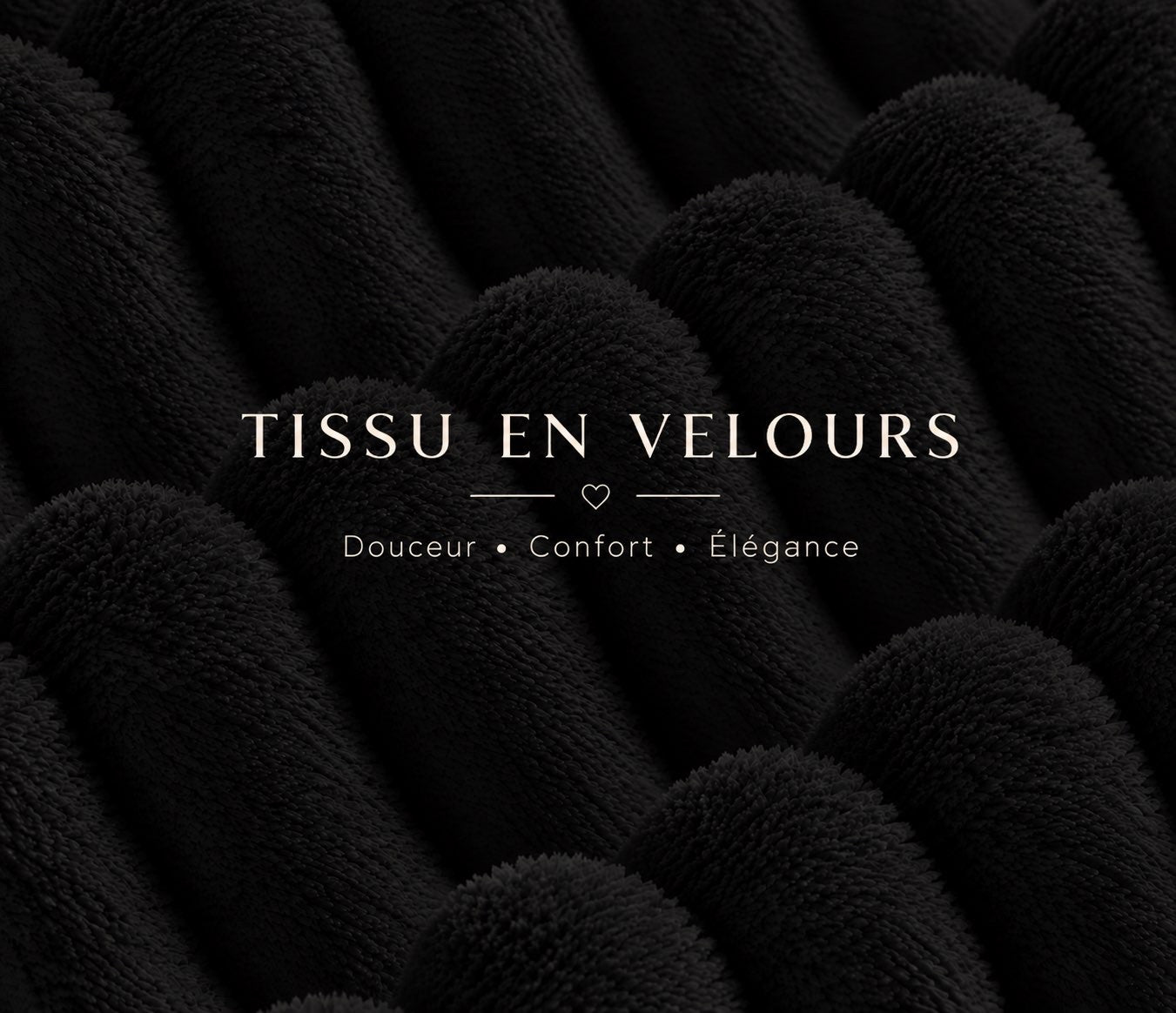 Tissu velours noir