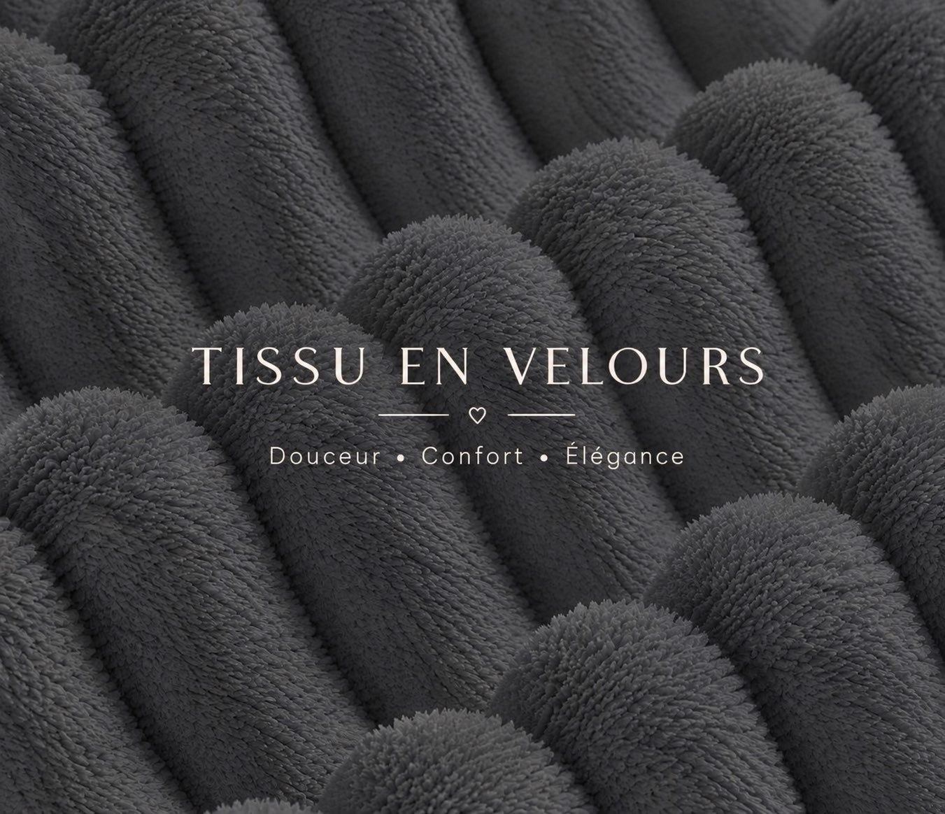 Tissu velours gris